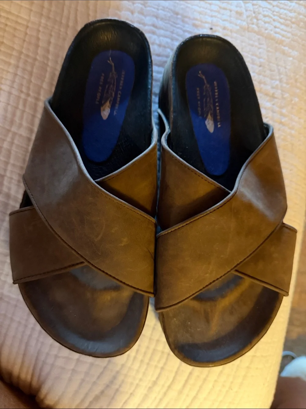 Free People Jeffrey Campbell brown Sandals Gold Logo